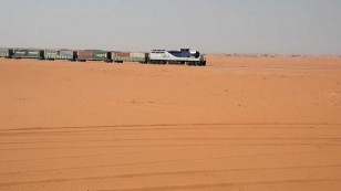 train on desert