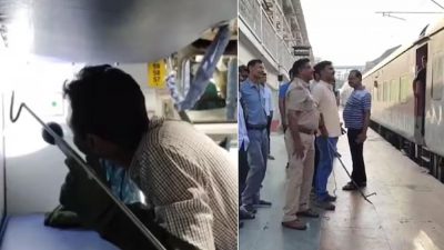 യുപിയില്‍ ട്രെയിന്‍ എസി കോച്ചില്‍ പാമ്പ്; പരിഭ്രാന്തരായി യാത്രക്കാര്‍