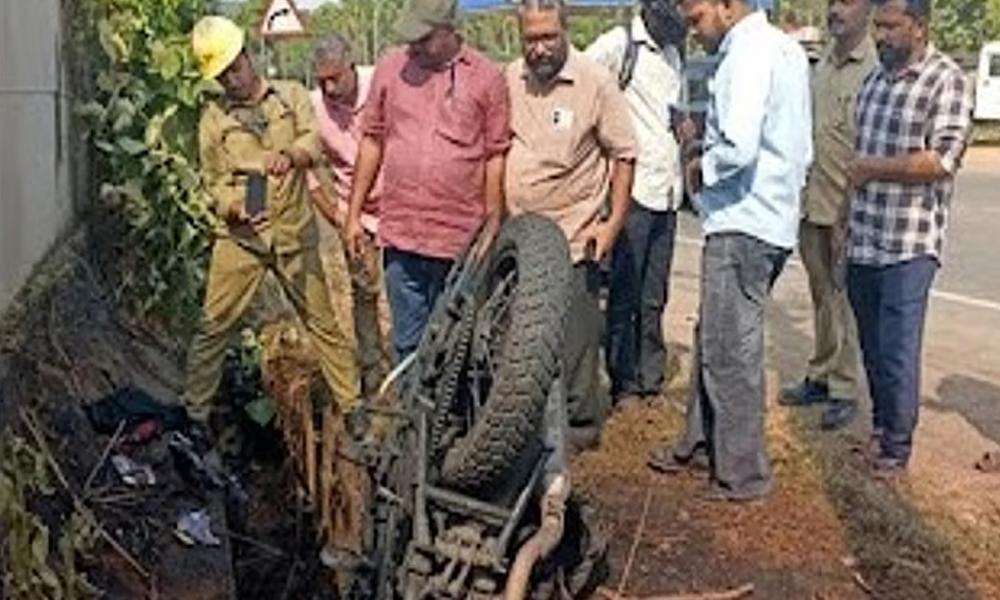 മട്ടന്നൂര്‍ നരയന്‍പാറയില്‍ ബൈക്ക് ഇലക്ട്രിക്ക് പോസ്റ്റില്‍ ഇടിച്ച് തീപിടിച്ചു; പൊള്ളലേറ്റ യുവാവ് മരിച്ചു