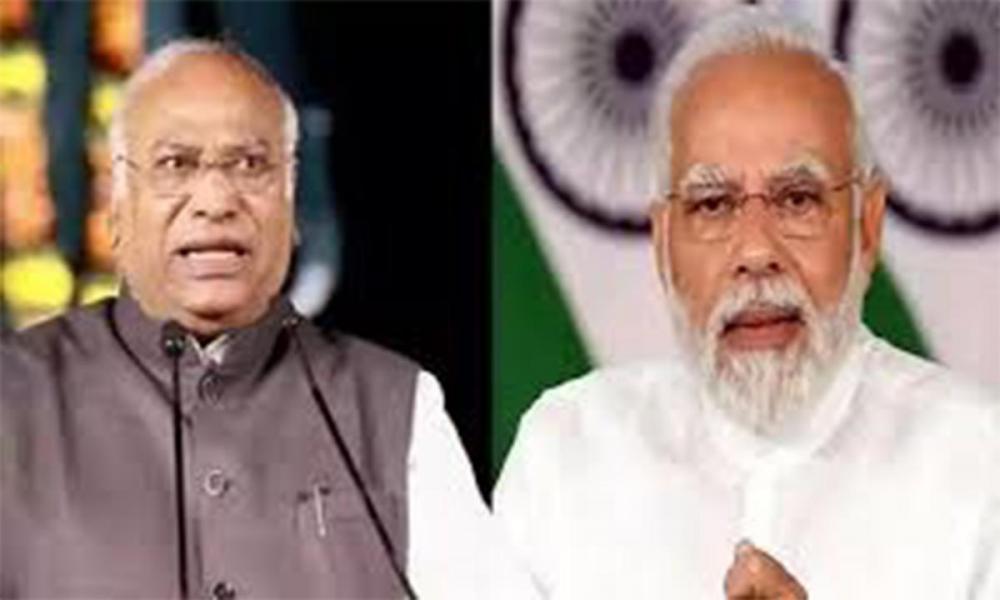 നരേന്ദ്ര മോദിയെ തീവ്രവാദിയെന്ന് വിളിച്ച് ഖാര്‍ഗെ; പിന്നീട് തിരുത്തി