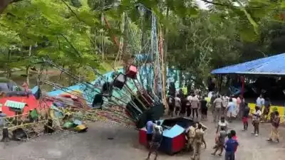 തിരുവനന്തപുരത്ത് അമ്യൂസ്‌മെന്റ് പാര്‍ക്കിലെ റൈഡ് തകര്‍ന്നു വീണു; അഞ്ച് പേര്‍ക്ക് ഗുരുതര പരുക്ക്
