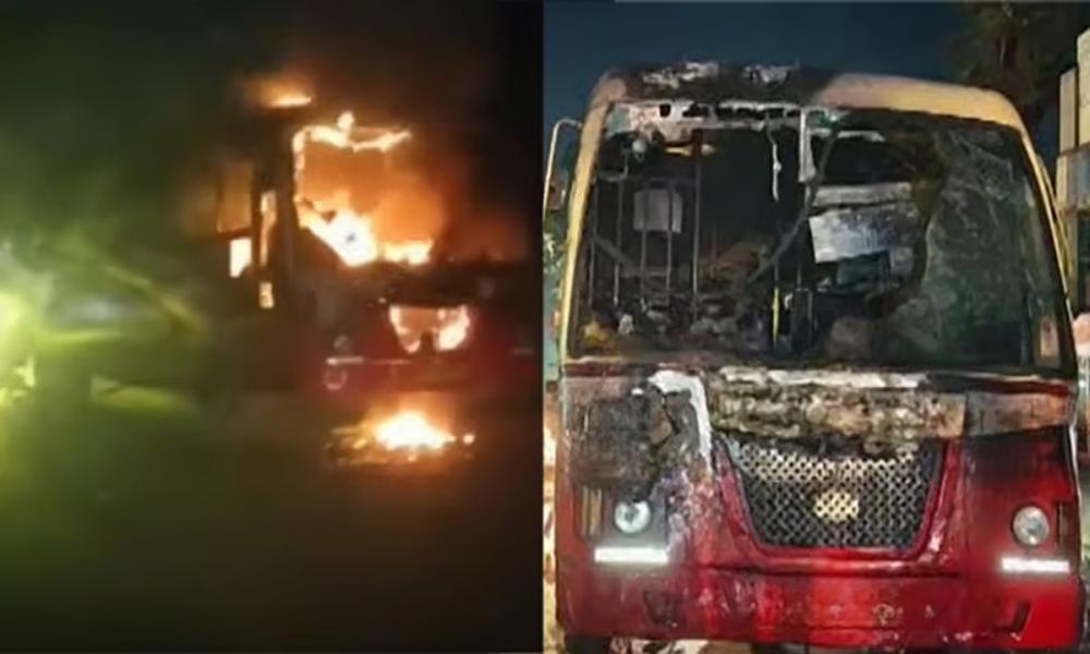 പട്ടാമ്പിയില്‍ ഓടിക്കൊണ്ടിരുന്ന കെഎസ്ആര്‍ടിസി ബസിന് തീപിടിച്ചു; ആര്‍ക്കും പരിക്കില്ല